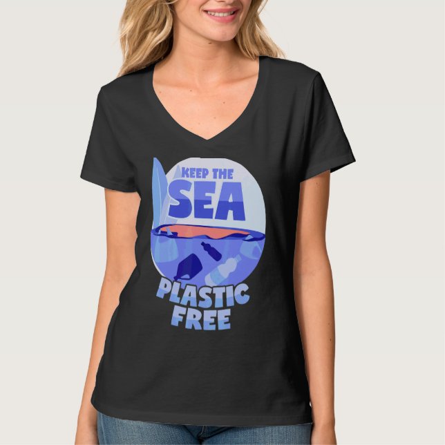 Camiseta Proteger Los Océanos De La Contaminación Plástica (Anverso)