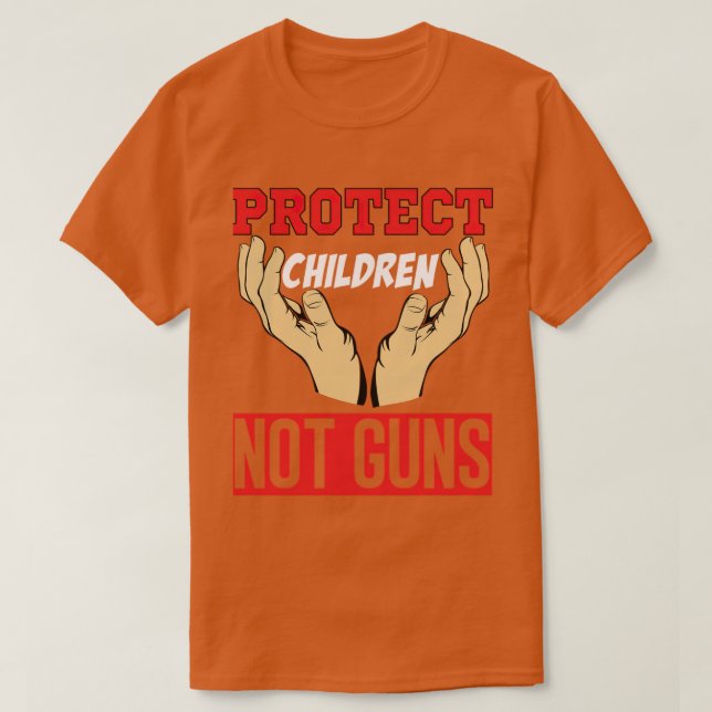 Camiseta Proteger niños no armas (Diseño del anverso)