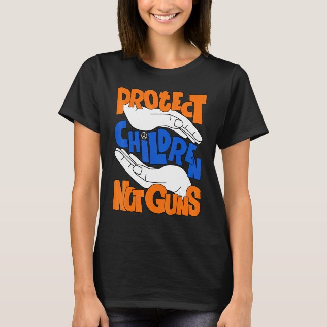 Camiseta Proteger niños no armas (Anverso)