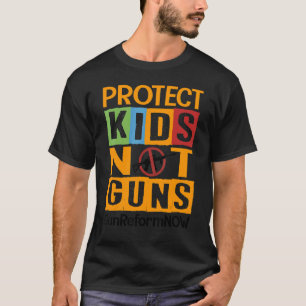 Camiseta Proteger niños, no armas, Naranja, detener la viol