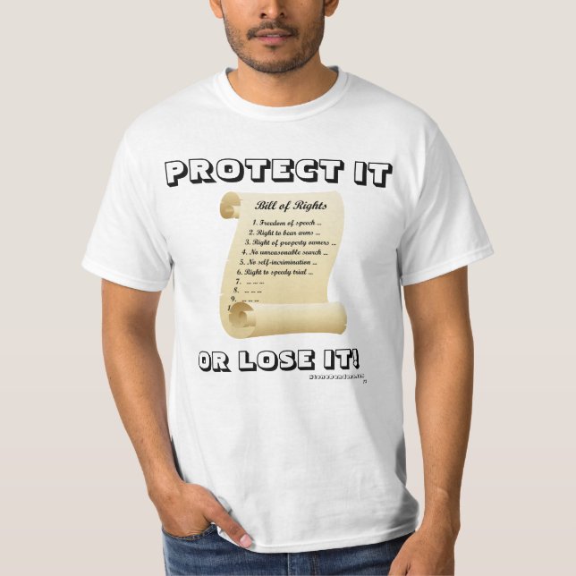 Camiseta Proteger nuestra Carta de Derechos (Anverso)