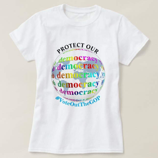 Camiseta Proteger nuestra democracia (Diseño del anverso)