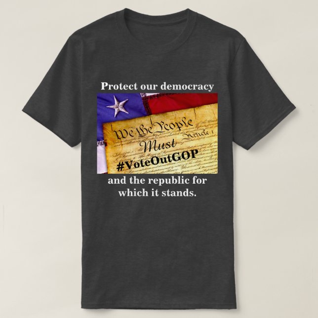 Camiseta Proteger nuestra democracia y la república (Diseño del anverso)