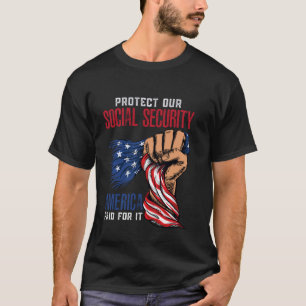 Camiseta PROTEGER NUESTRA SEGURIDAD SOCIAL u2013 AMÉRICA PA