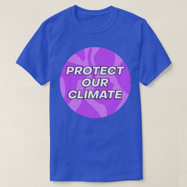Camiseta Proteger nuestro cambio climático (Diseño del anverso)