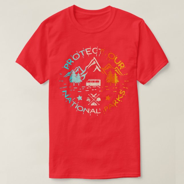 Camiseta Proteger nuestros 59 parques nacionales de EE.UU.  (Diseño del anverso)
