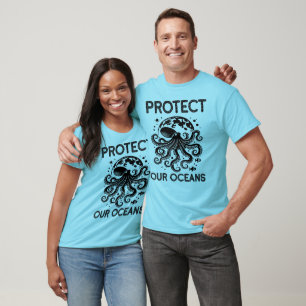 Camiseta Proteger nuestros océanos, ecología de los animale