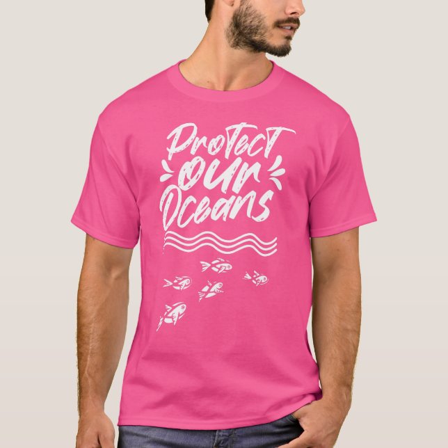 Camiseta Proteger nuestros océanos Proteger el océano limpi (Anverso)