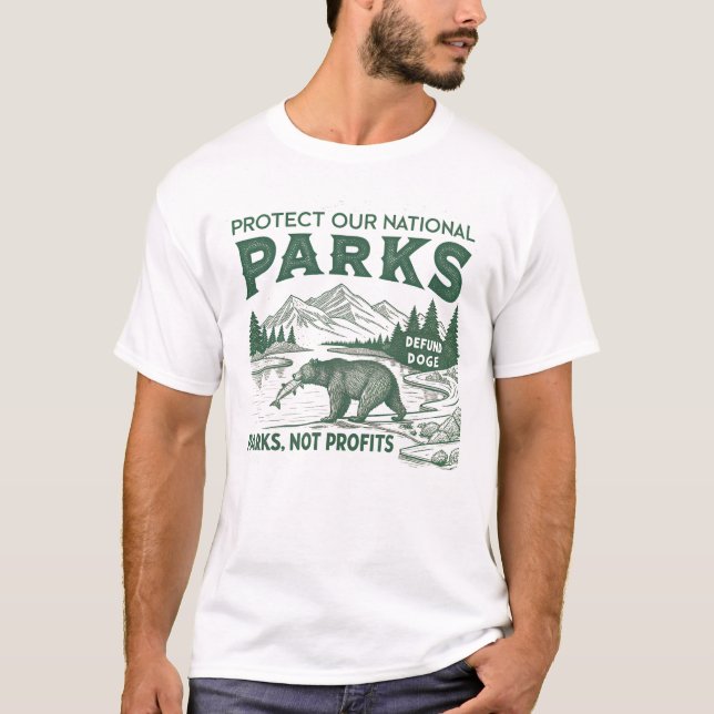 Camiseta Proteger Nuestros Parques Nacionales Detrás De Los (Anverso)
