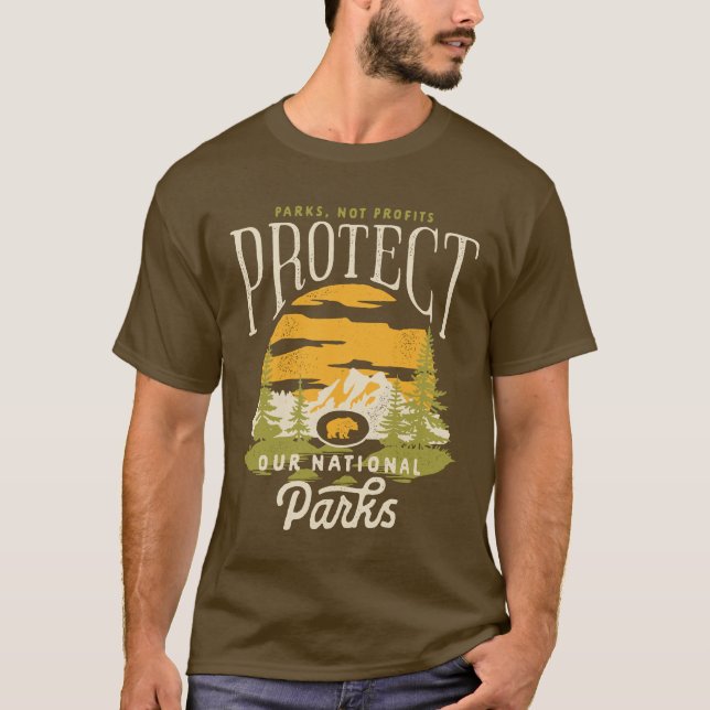 Camiseta Proteger Nuestros Parques Nacionales No Resistir A (Anverso)