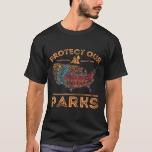 Camiseta Proteger nuestros Parques Parque Nacional Mapa Sen