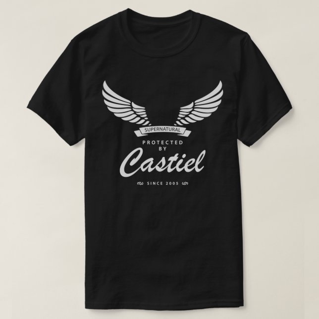 Camiseta Protegido Por Castiel Supernatural  (Diseño del anverso)