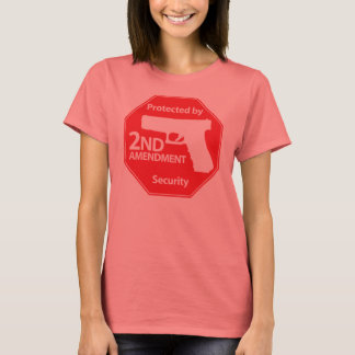 Camiseta Protegido por la 2ª Enmienda - Rojo