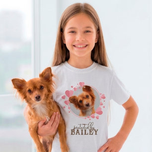 Camiseta Protegido por Perro Foto de Mascota Personalizada