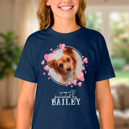 Camiseta Protegido por Perro Foto Personalizada