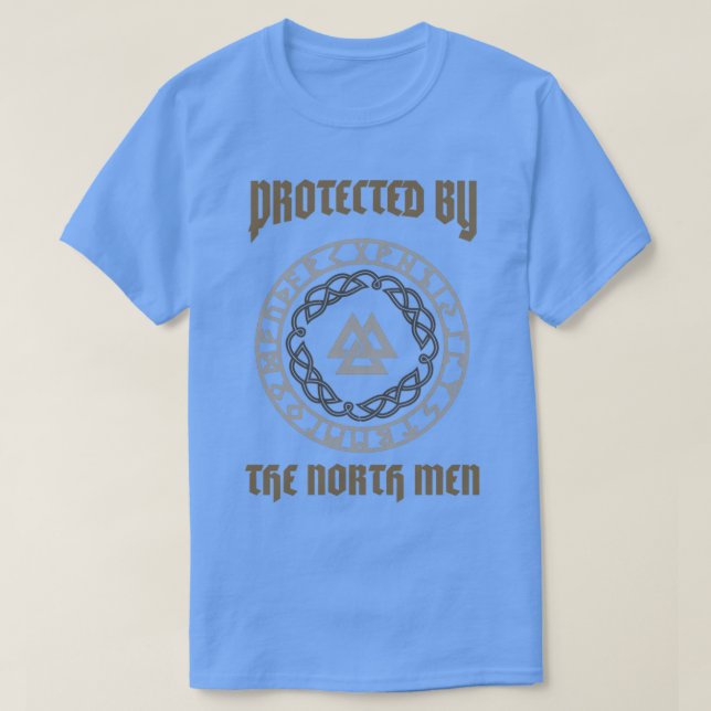 Camiseta Protegidos por los hombres del norte viking (Diseño del anverso)