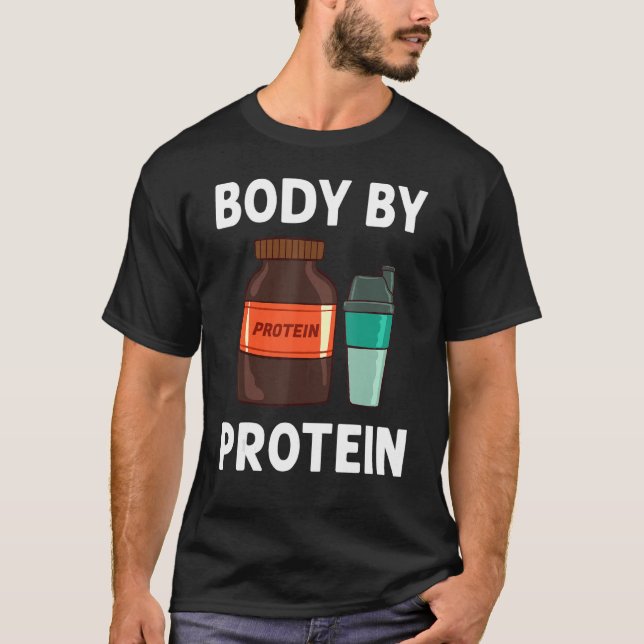 Camiseta Protein Shakes Polvo Whey Bebe Snacks Vegan Foo (Anverso)