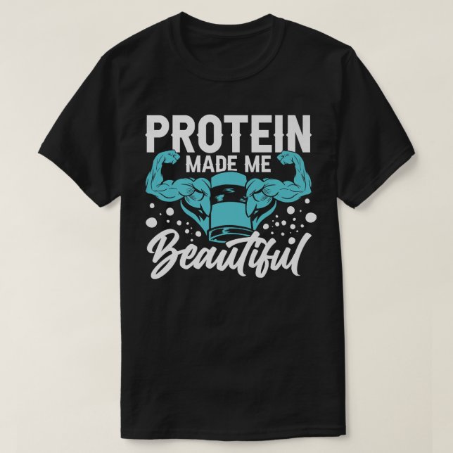 Camiseta Protein Shakes Polvo Whey Bebe Snacks Vegan Foo (Diseño del anverso)