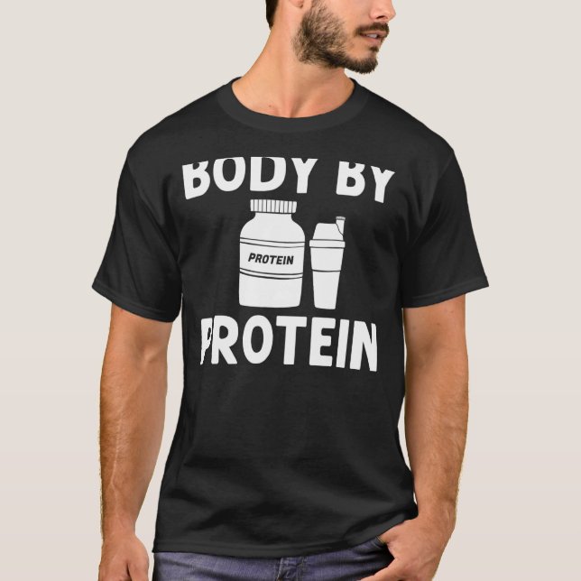 Camiseta Protein Shakes Polvo Whey Bebe Snacks Vegan Foo (Anverso)