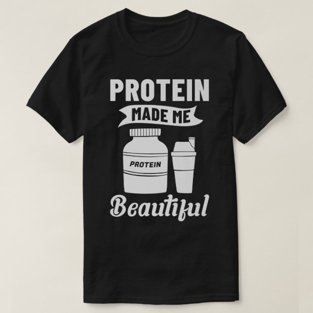 Camiseta Protein Shakes Polvo Whey Bebe Snacks Vegan Foo (Diseño del anverso)