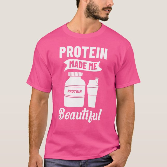 Camiseta Protein Shakes Polvo Whey Bebe Snacks Vegan Foo (Anverso)