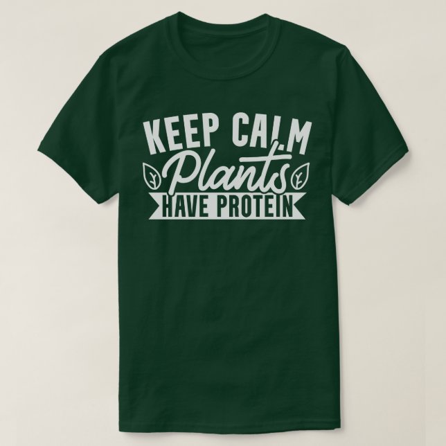 Camiseta Proteína de plantas vegetarianas veganas (Diseño del anverso)