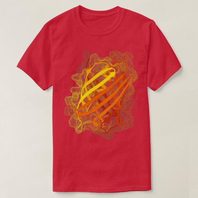 Camiseta Proteína fluorescente naranja (Diseño del anverso)