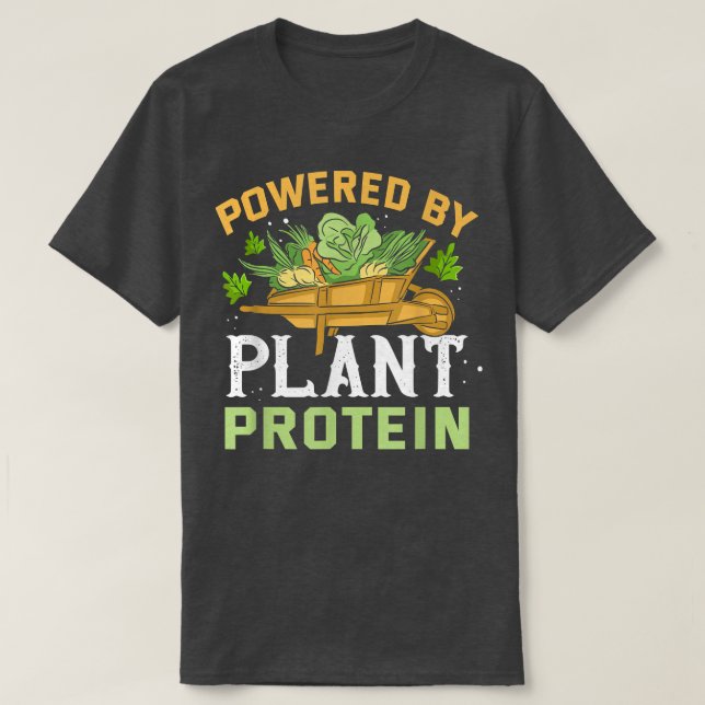 Camiseta Proteína vegetal Meme Vegan Plant Powered (Diseño del anverso)