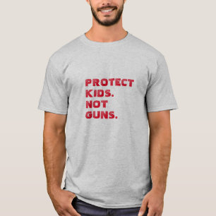 Camiseta Proteja a los niños. No armas. moderno audaz y afl