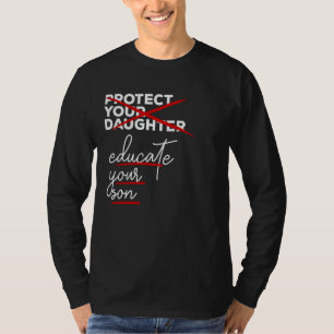 Camiseta Proteja a su hija educar la conversación de su hij