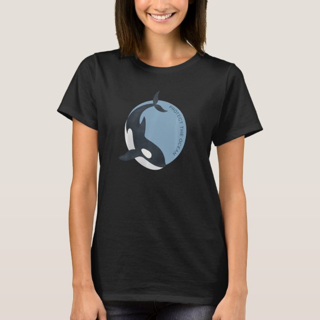 Camiseta Proteja el océano - Orca - ballena asesina Pullove (Anverso)