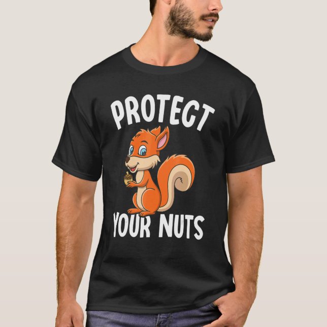 Camiseta Proteja La Ardilla De Las Nueces Con Las Tuercas (Anverso)