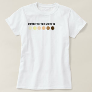 Camiseta Proteja la piel en la que está