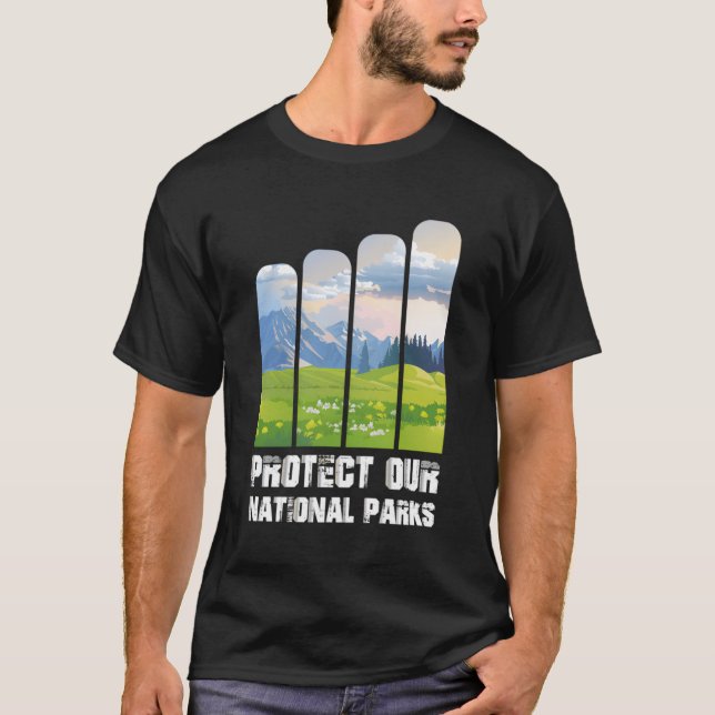 Camiseta Proteja nuestra naturaleza conservacionista de los (Anverso)