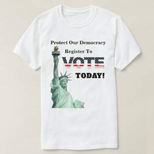 Camiseta Proteja nuestro registro democrático para votar ho