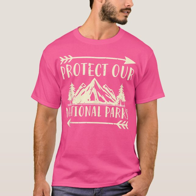 Camiseta Proteja Nuestros Parques Nacionales Caminando Al A (Anverso)