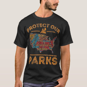 Camiseta Proteja nuestros Parques Parque Nacional Mapa Send