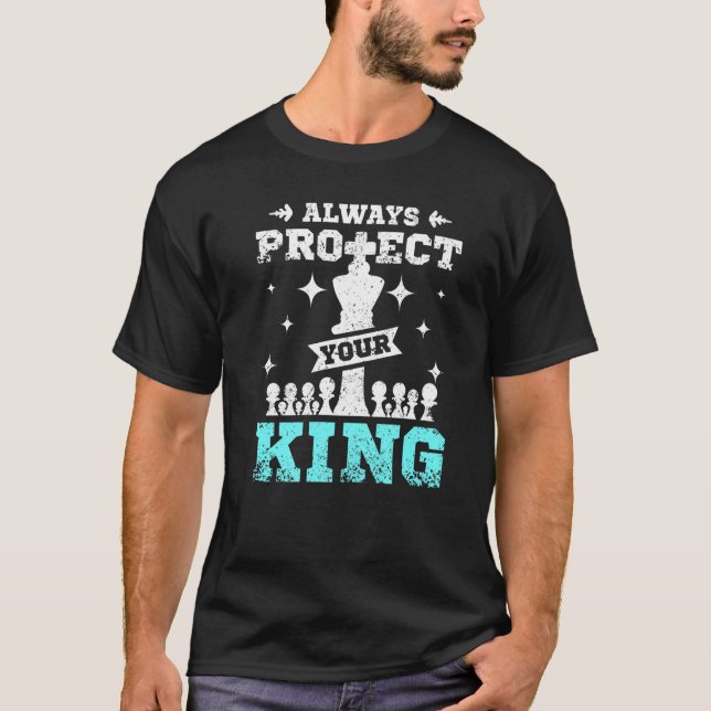 Camiseta Proteja siempre a su rey ajedrez Premium (Anverso)