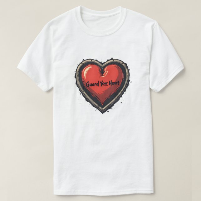Camiseta Proteja su corazón (Diseño del anverso)