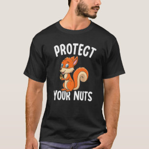 Camiseta Proteja Su Divertida Ardilla De Nueces Con Prima D
