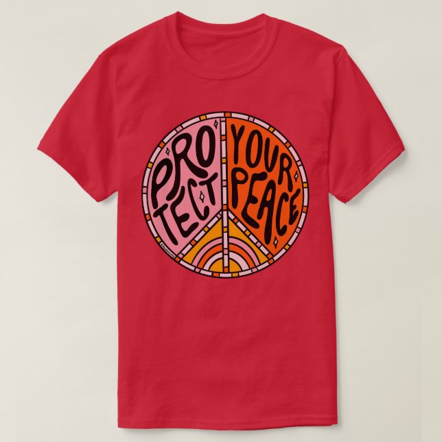 Camiseta Proteja su paz (Diseño del anverso)