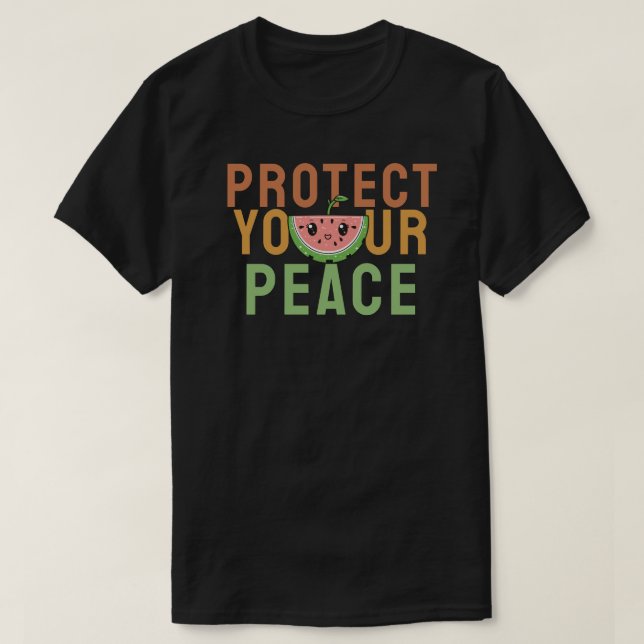 Camiseta Proteja su paz (Diseño del anverso)