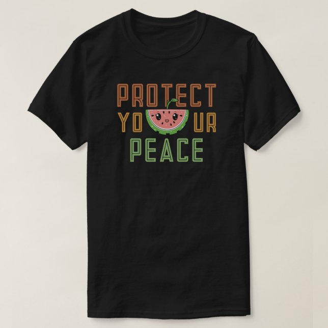 Camiseta Proteja su paz (Diseño del anverso)