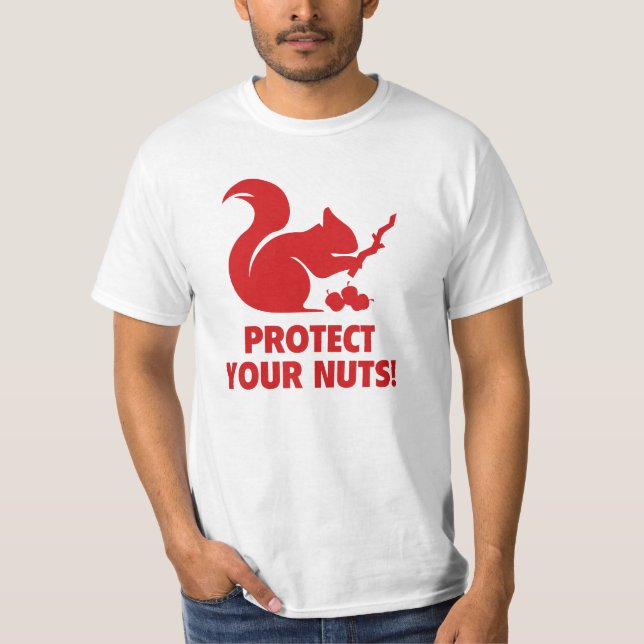 Camiseta ¡Proteja Sus Nueces! (Anverso)