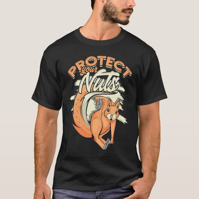 Camiseta Proteja sus nueces ardilla forestal (Anverso)
