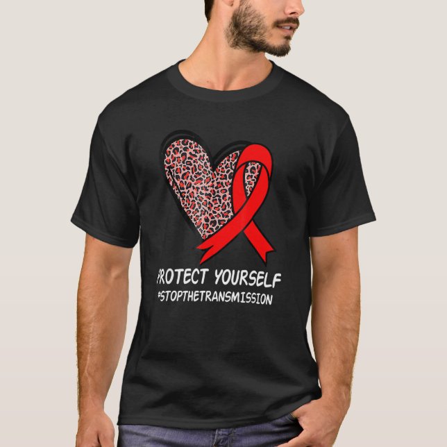 Camiseta Protéjase Para Detener El Leopardo De Las Transmis (Anverso)