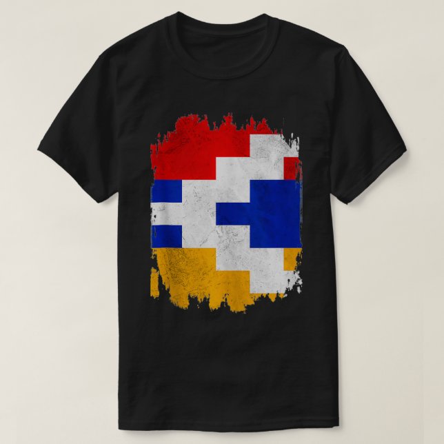 Camiseta Protesta con la bandera de Artsakh Armenia (Diseño del anverso)