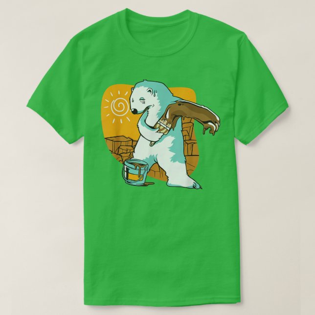 Camiseta Protesta contra el clima ambiental por pintura mar (Diseño del anverso)