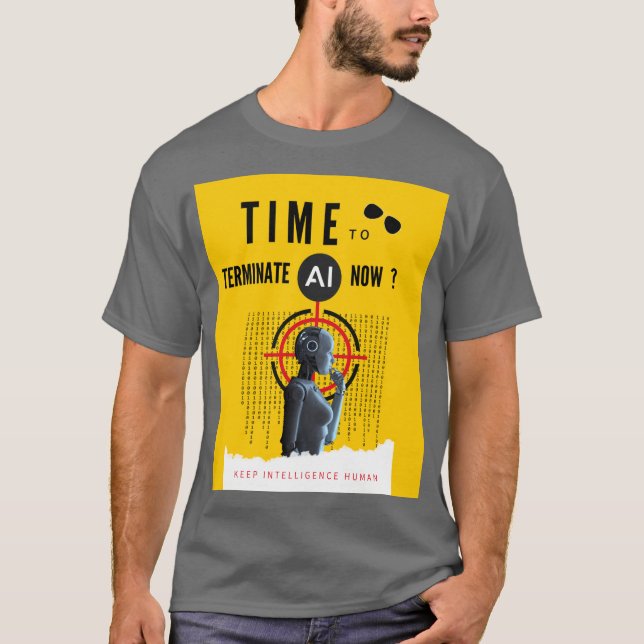 Camiseta Protesta contra la toma de control de IA con esta  (Anverso)