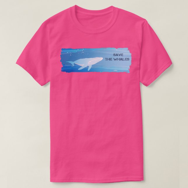 Camiseta Protesta De Caza De Ballenas Salvemos A Las Ballen (Diseño del anverso)